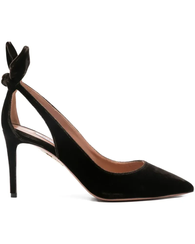 Aquazzura Pumps mit Schleife 85mm - Schwarz Schwarz
