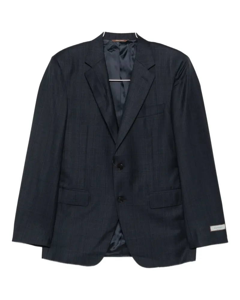 Canali plaid wool suit - Schwarz Schwarz