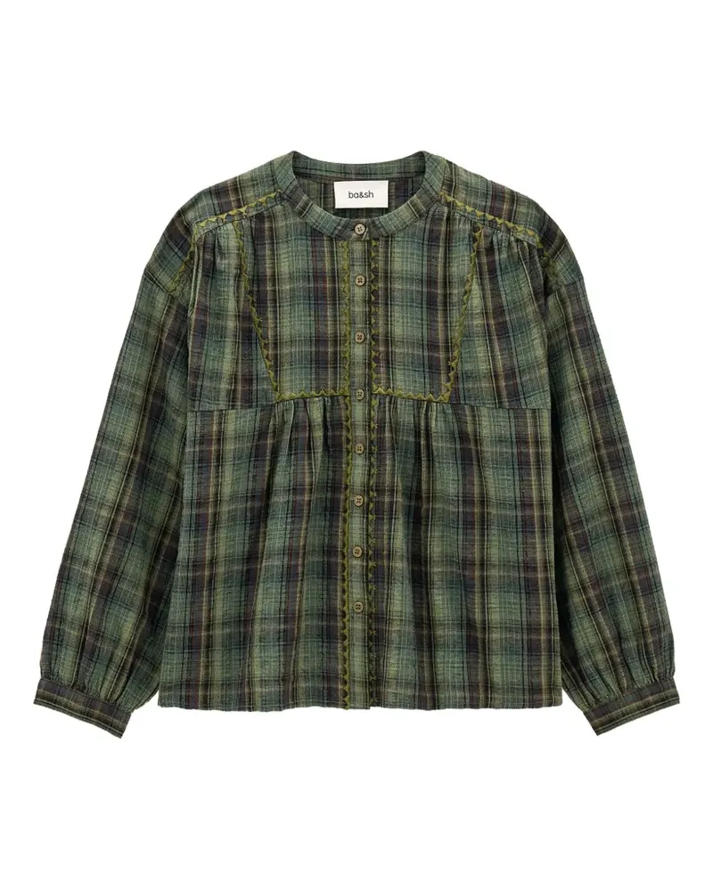 ba&sh Sisi check-pattern shirt - Grün Grün