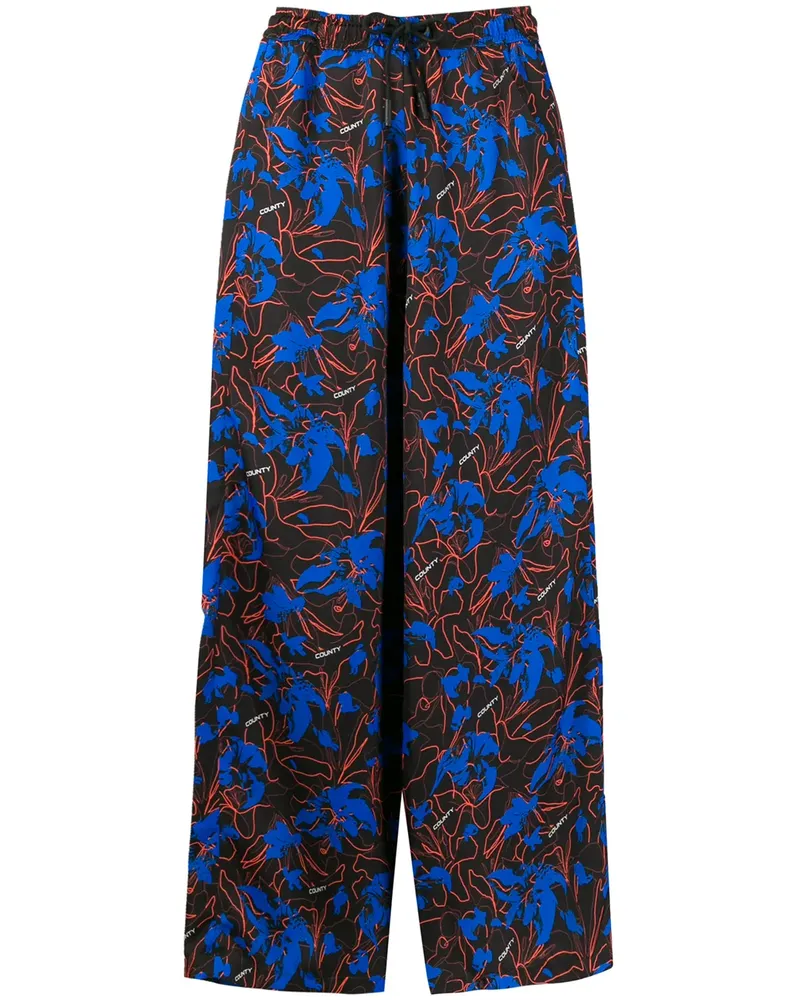Marcelo Burlon | County of Milan Hawaii' Hose - Schwarz Schwarz