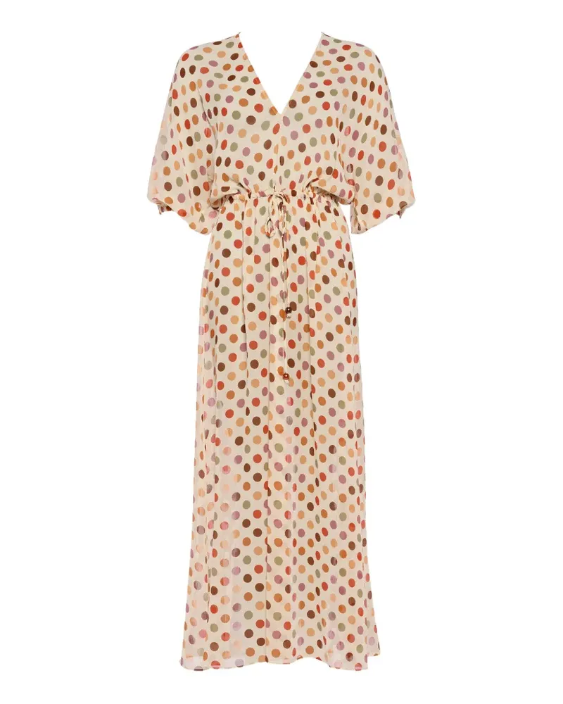 Eres Kordelzug-Minikleid mit Polka Dots - Nude Nude