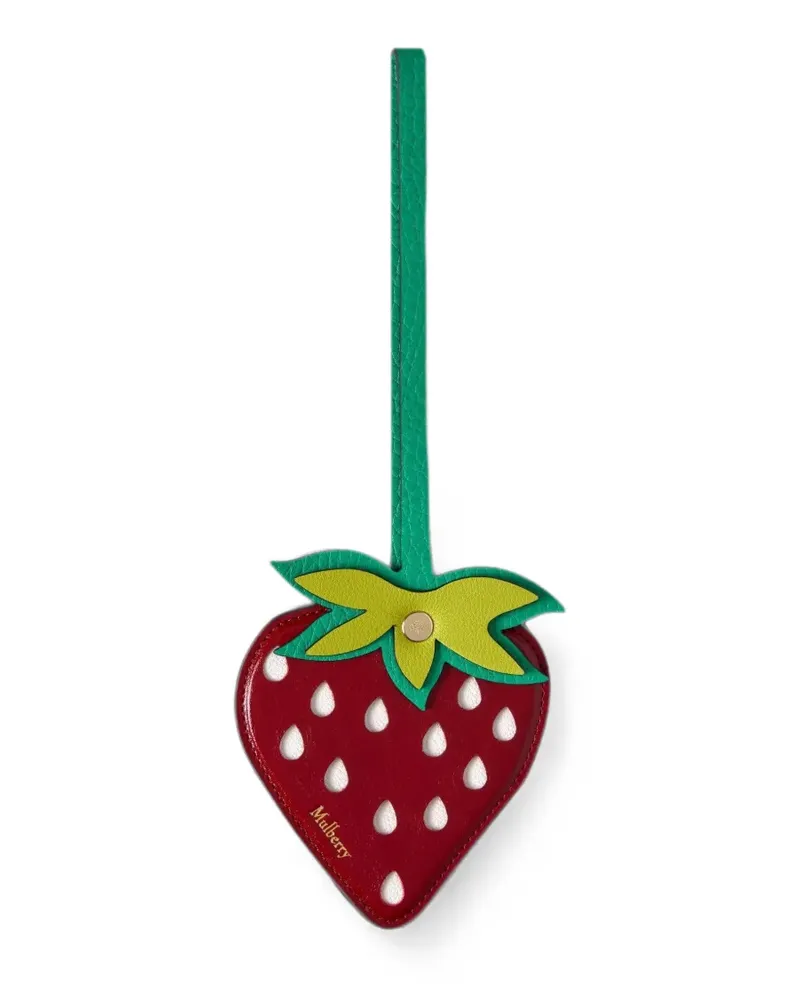 Mulberry strawberry-motif bag charm - Rot Rot