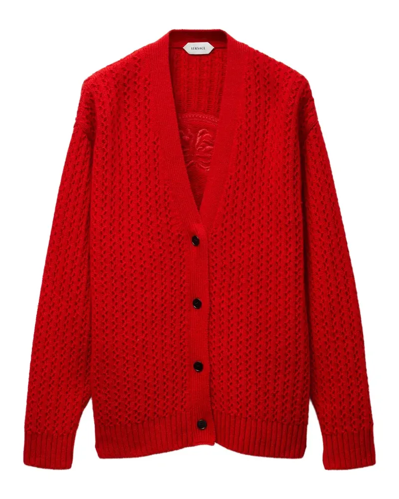Versace Cardigan mit Stickerei - Rot Rot