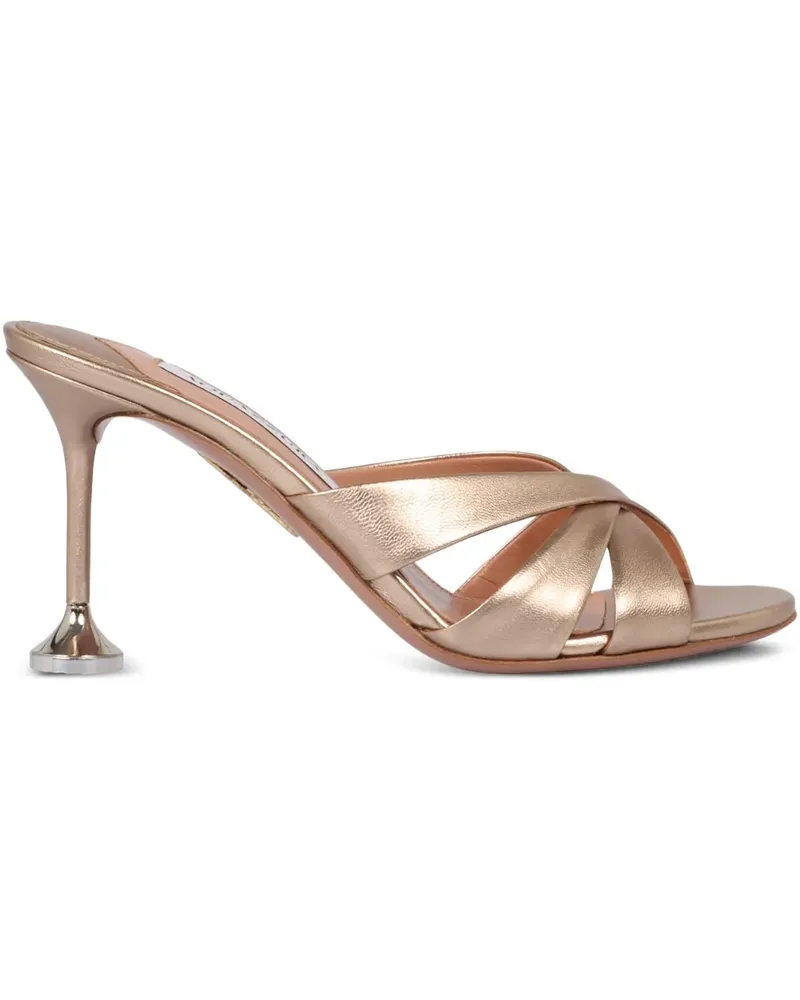 Aquazzura Sandalen mit überkreuzten Riemen - Gold Gold