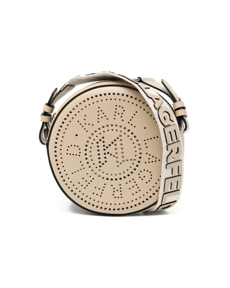 Karl Lagerfeld Kcircle Round Cb Perforated mini bag - Nude Nude