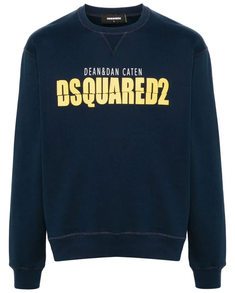 Dsquared2 Cool Fit Sweatshirt mit Logo-Print Blau