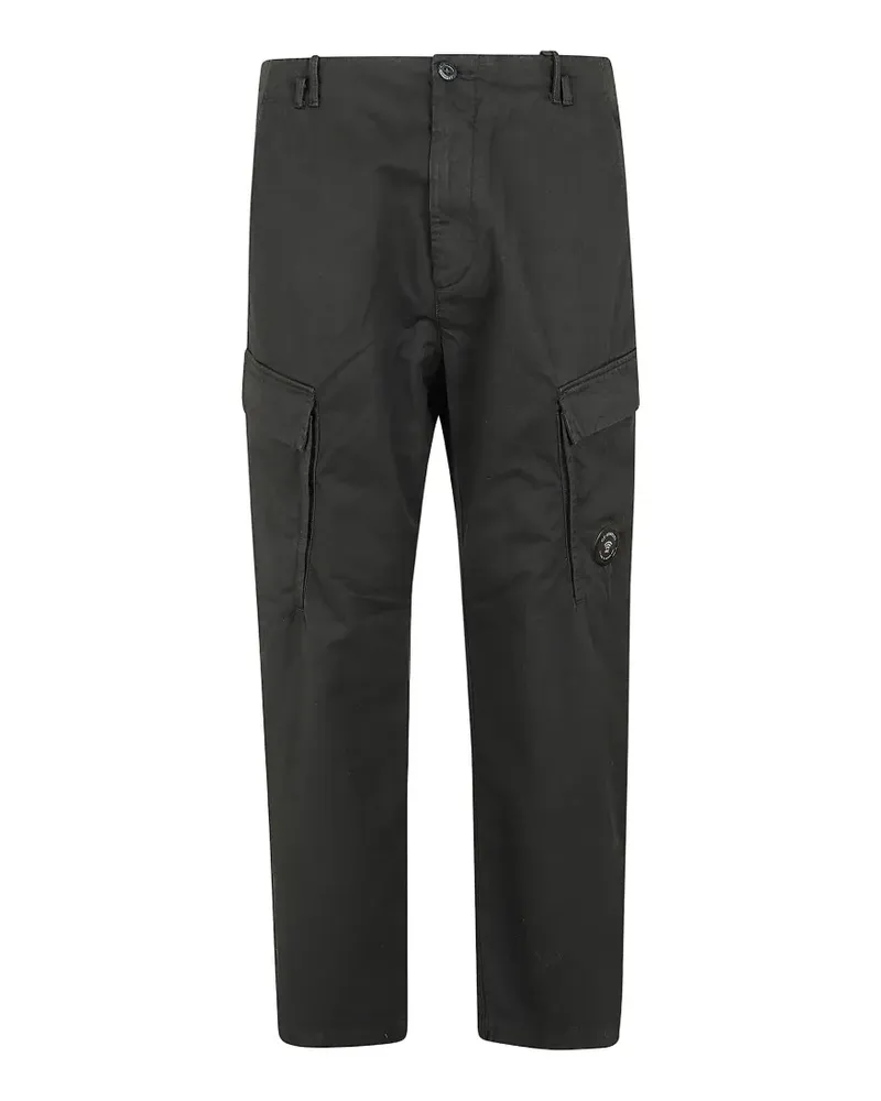 C.P. Company Lens-detail cotton cargo pants - Schwarz Schwarz
