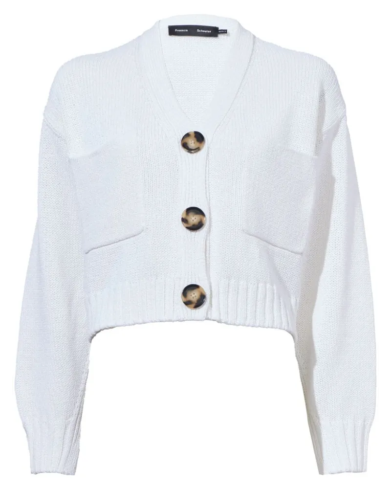 Proenza Schouler Cardigan im Cropped-Design - Weiß Weiß