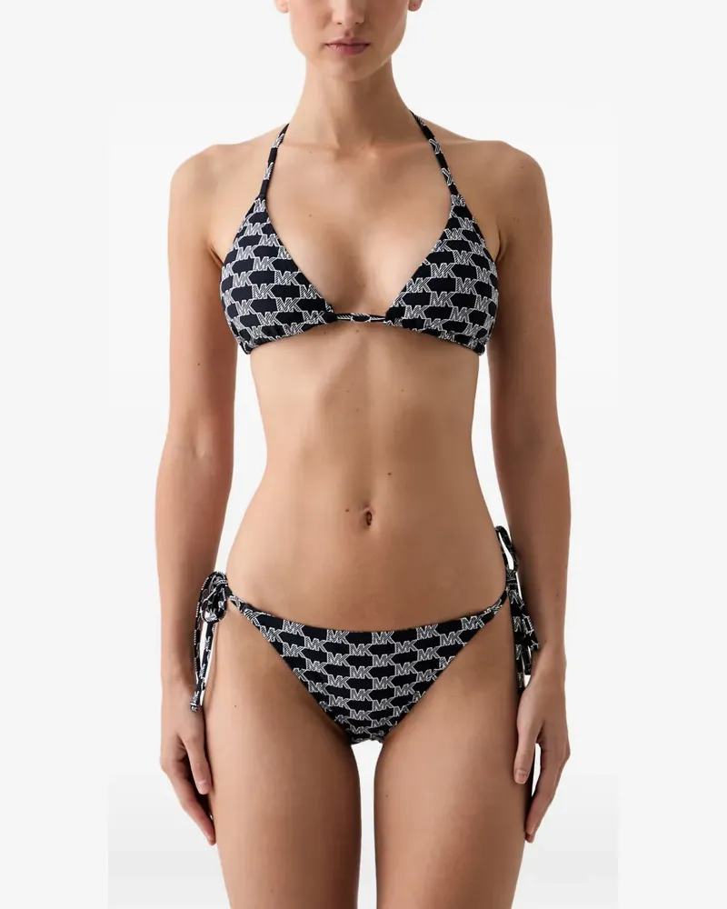 Michael Kors Bikini mit Logo-Print - Schwarz Schwarz
