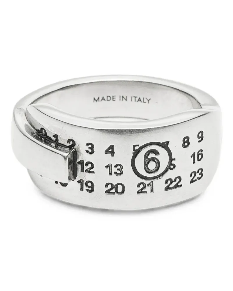 Maison Margiela numeric-logo wrap-around ring - Silber Silber