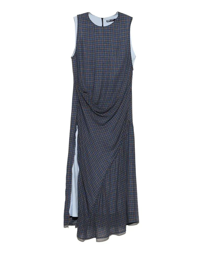 BIMBA Y LOLA Kariertes Kleid im Layering-Look - Blau Blau