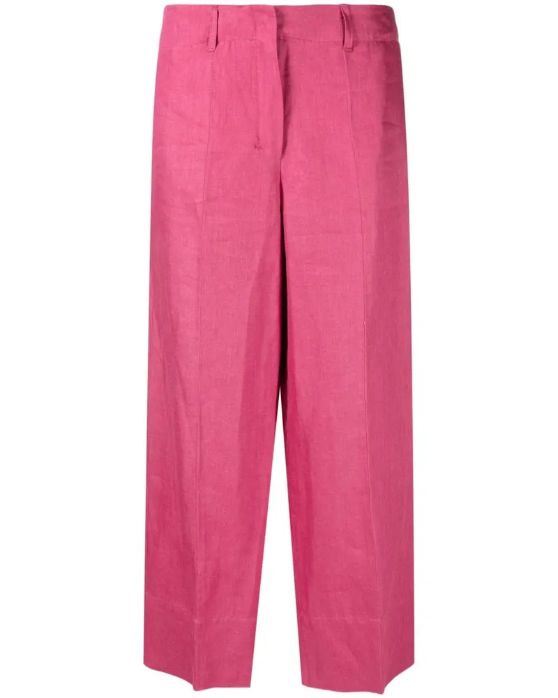 Max Mara Cropped-Hose mit Bügelfalten - Rosa Rosa