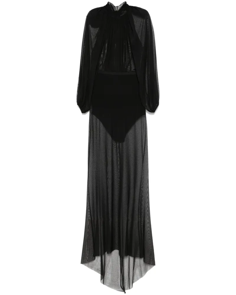 ATU Body Couture Maxirock-Set aus Point d'Esprit - Schwarz Schwarz