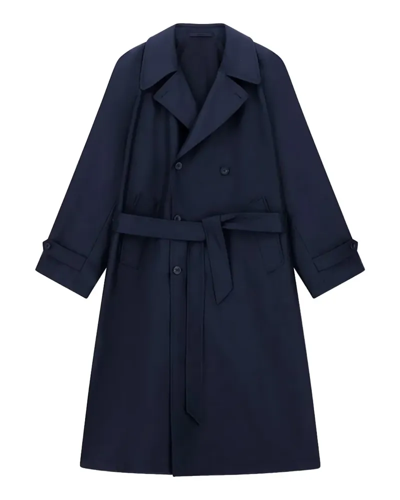 Giorgio Armani Trenchcoat mit Gürtel - Blau Blau