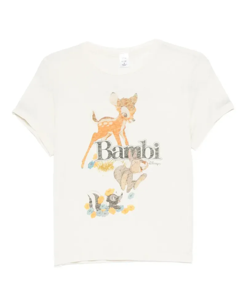 RE/DONE bambi graphic-print T-shirt - Nude Nude