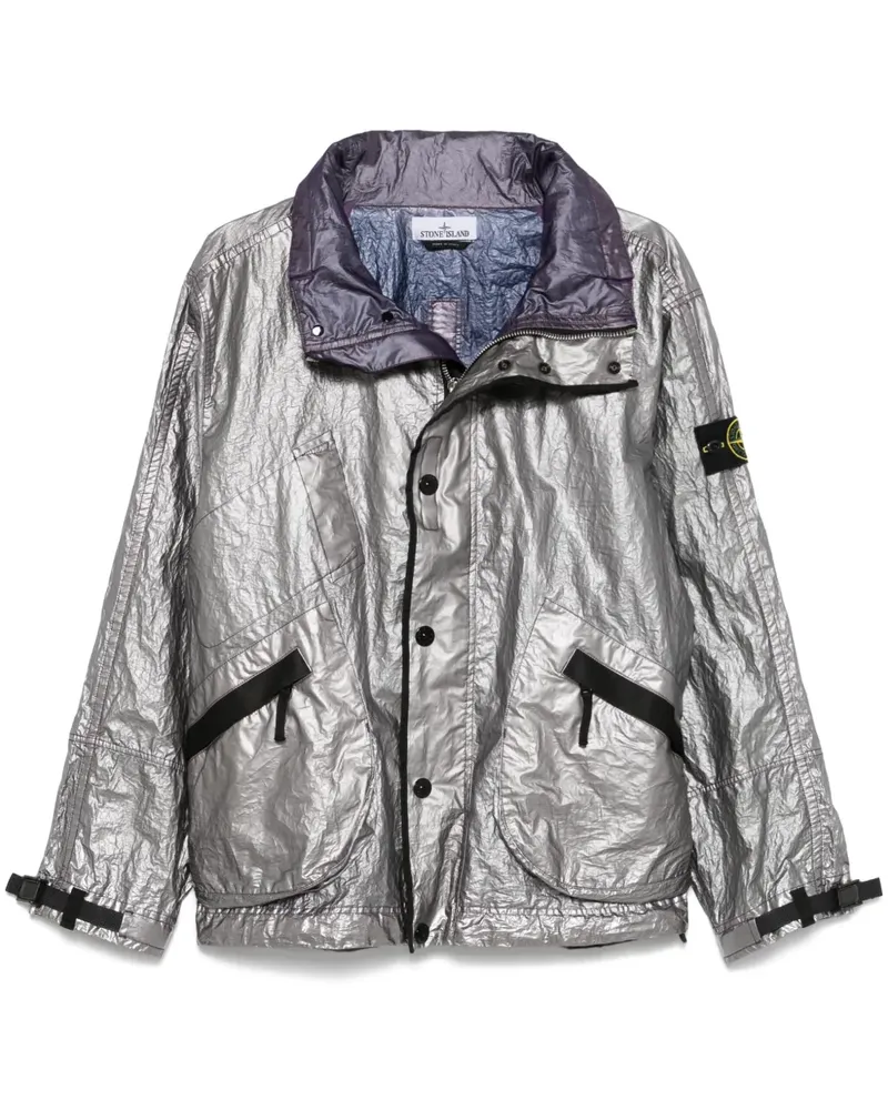 Stone Island Jacke mit Metallüberzug - Grau Grau