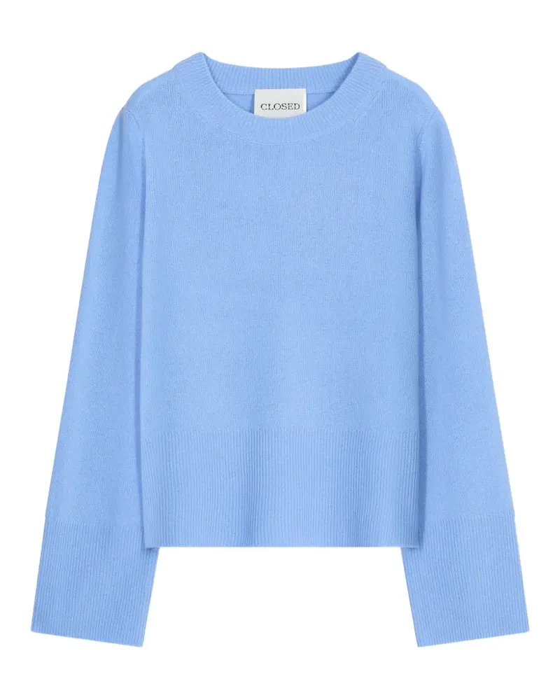Closed long-sleeve crew-neck sweater - Blau Blau
