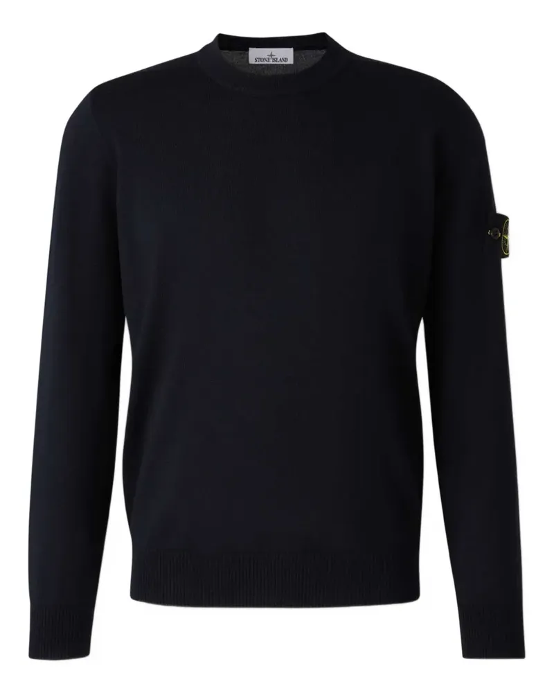 Stone Island Pullover mit Kompass-Patch - Blau Blau