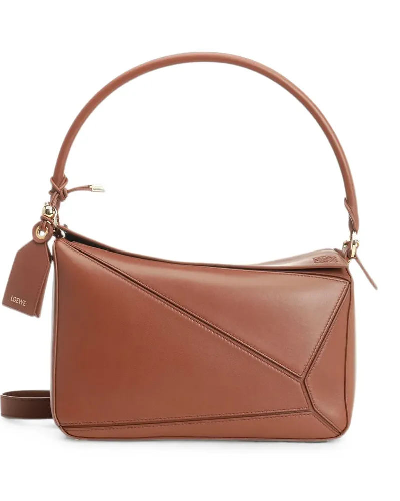 Loewe medium Puzzle Featherlight shoulder bag - Braun Braun