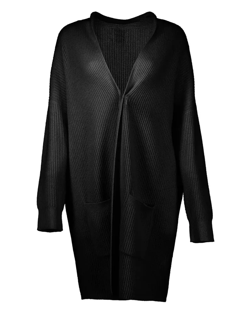 ALLUDE rib-knit cardigan - Schwarz Schwarz