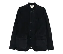 Wildlederjacke mit aufgesetzten Taschen - Blau