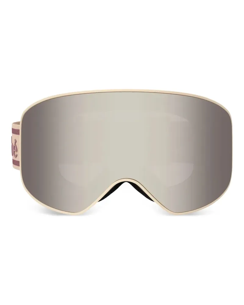 Chloé Skibrille mit Logo - Nude Nude
