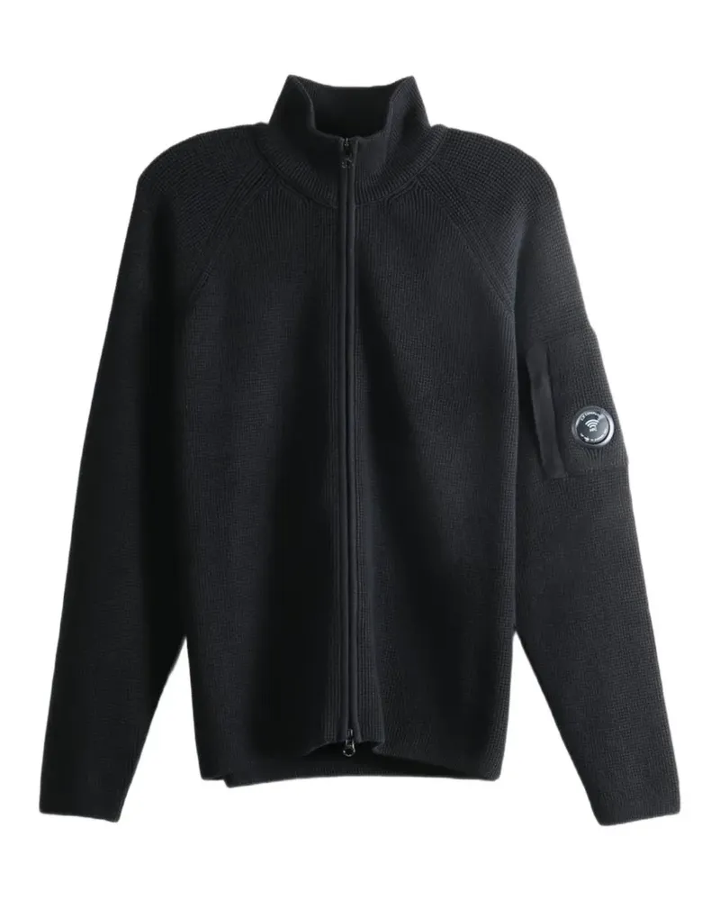C.P. Company Cardigan mit Linsen-Detail - Schwarz Schwarz