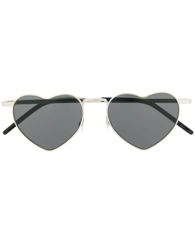 Saint Laurent Sonnenbrille in Herzform - Schwarz Schwarz