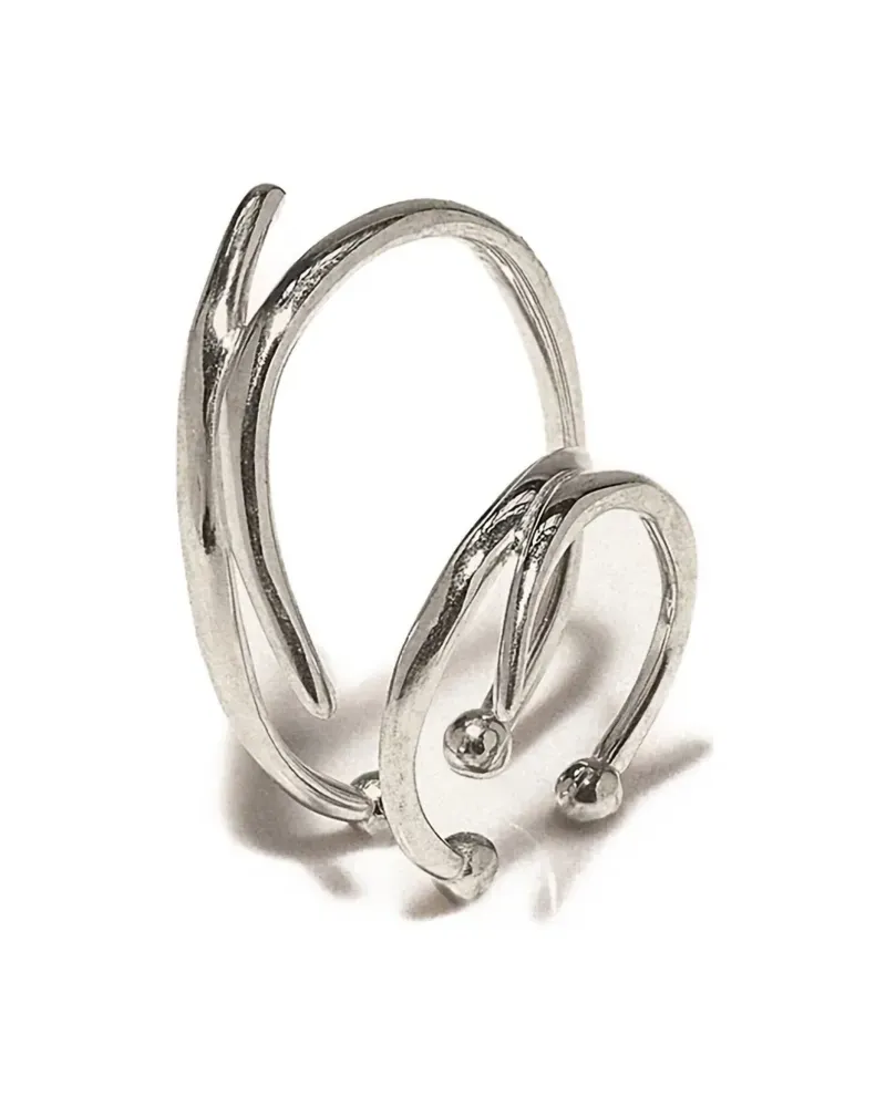 PANCONESI Ear Cuffs mit abgerundeter Linie - Silber Silber