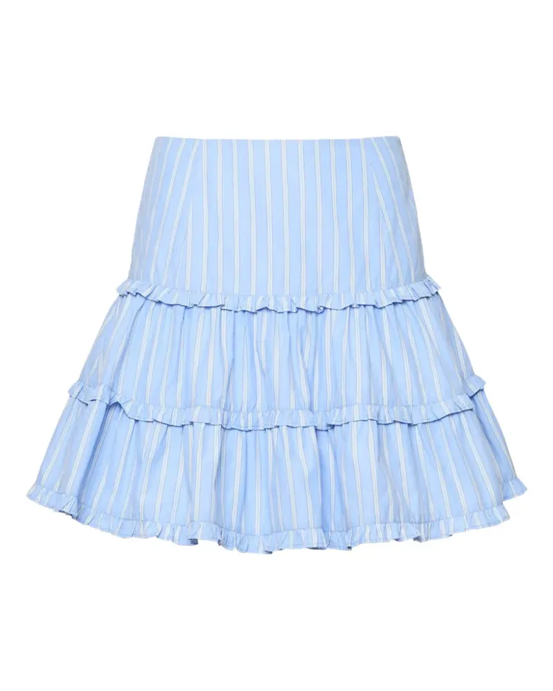 Cinq à Sept Thea striped ruffled skirt - Blau Blau