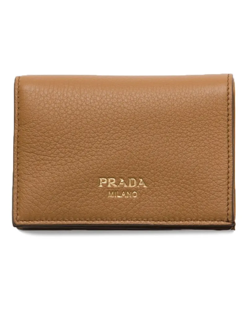 Prada Kleines Portemonnaie- aus Leder - Braun Braun