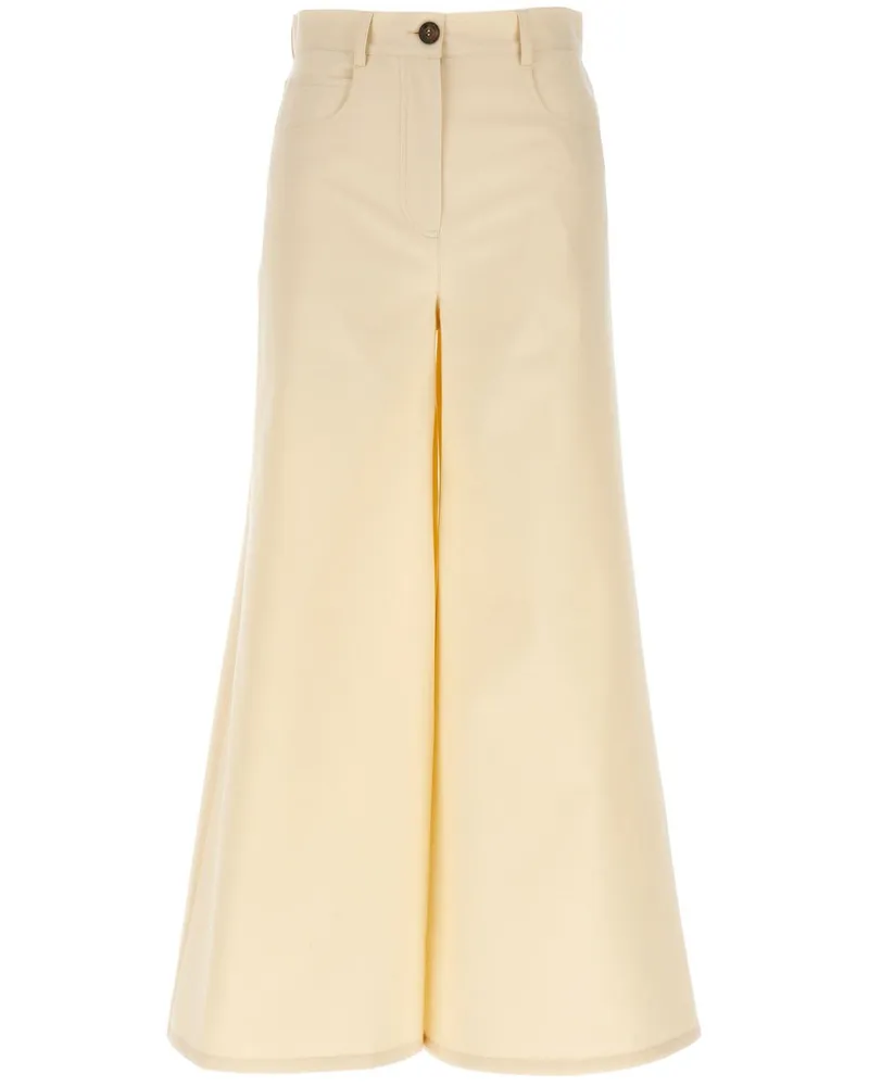 Rochas Jeans mit weitem Bein - Nude Nude
