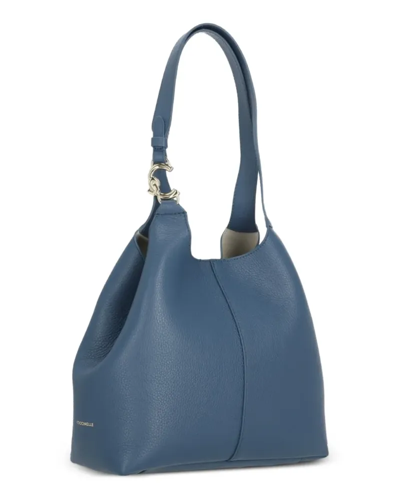 Coccinelle C-Easy pebbled leather shoulder bag - Blau Blau