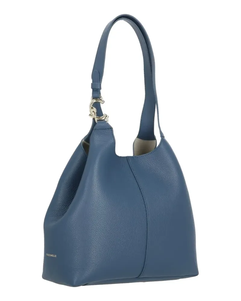 Coccinelle C-Easy pebbled leather shoulder bag - Blau Blau
