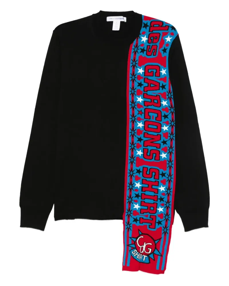 Comme des Garçons Soccer Scarf Pullover - Schwarz Schwarz