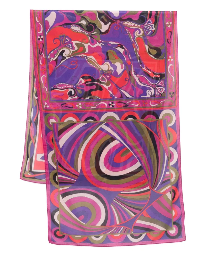 Emilio Pucci Pareo mit Orchidee-Print - Rosa Rosa