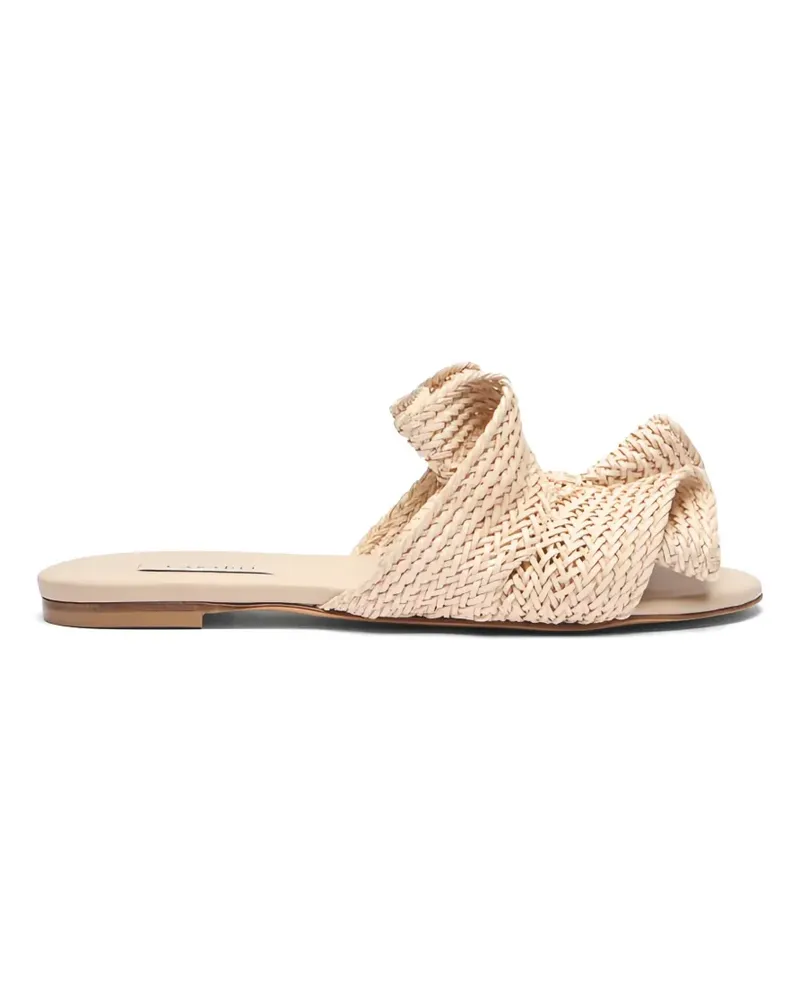 Casadei Hanoi woven folded sandals - Nude Nude