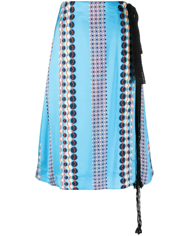 Wales Bonner Rock mit geometrischem Print - Blau Blau