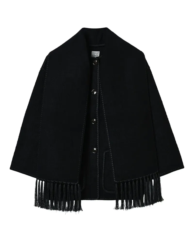 Totême attached-scarf jacket - Schwarz Schwarz