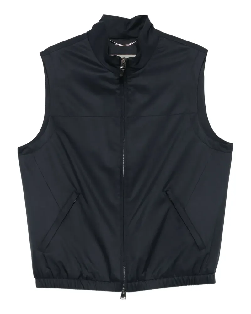 Canali Weste mit Reißverschluss - Blau Blau