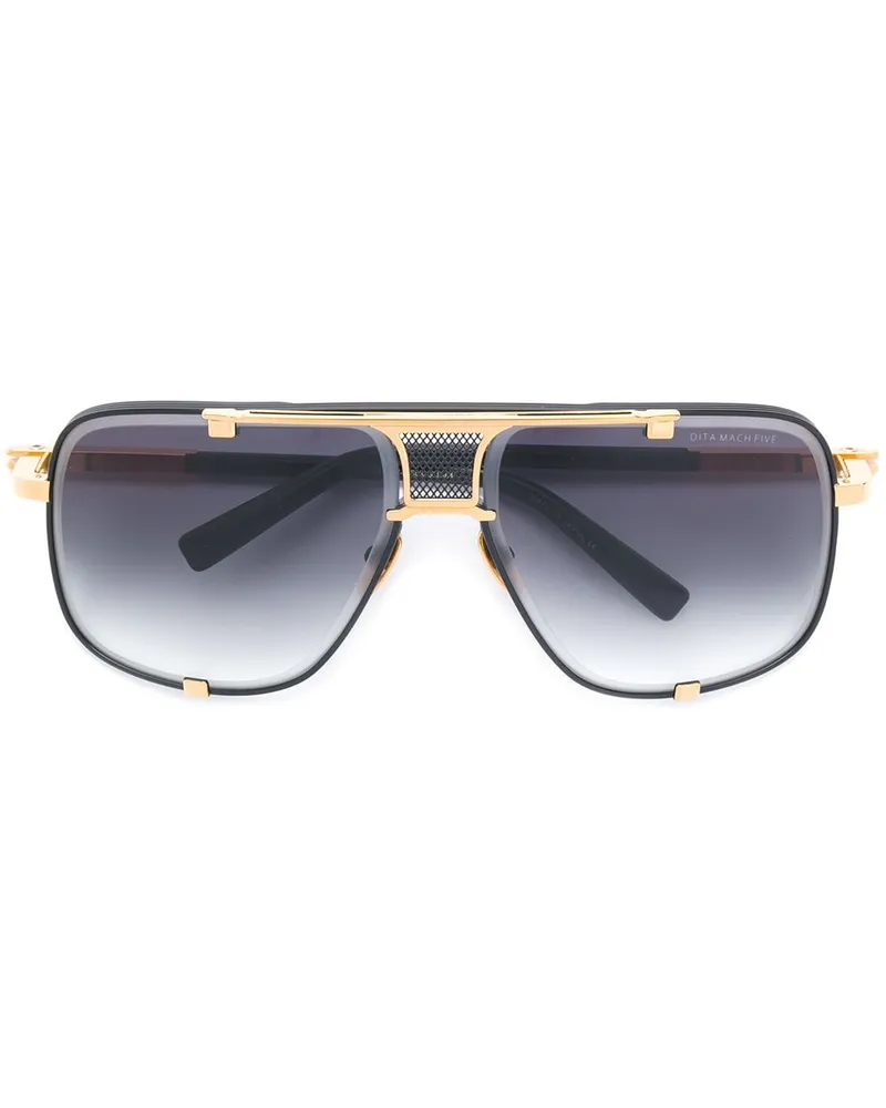 DITA Pilotenbrille mit quadratischem Gestell - Schwarz Schwarz