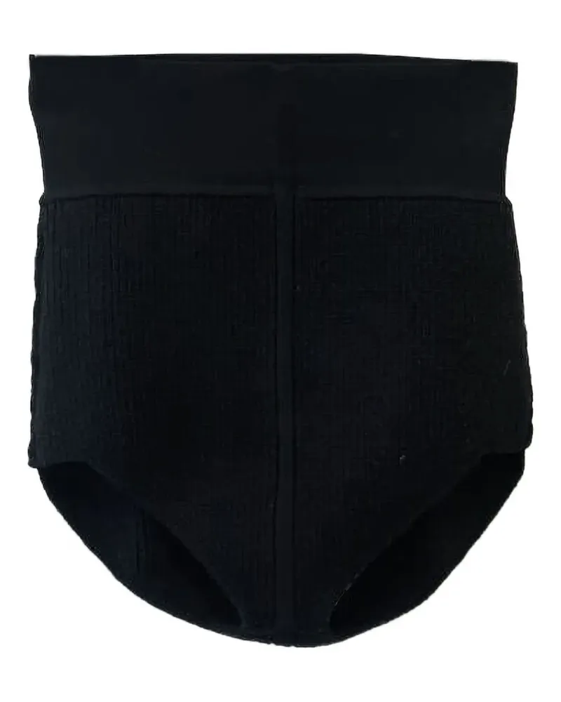 Rick Owens Waffelstrick-Shorts mit hohem Bund - Schwarz Schwarz