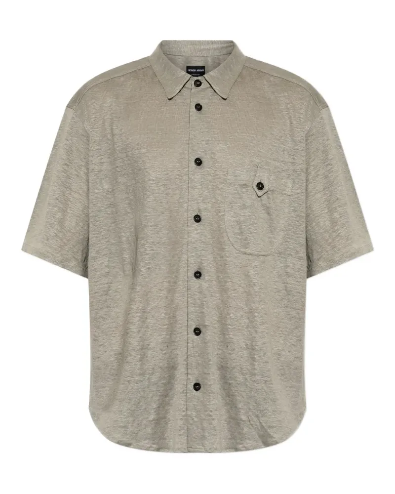 Giorgio Armani short-sleeve button-down shirt - Grau Grau