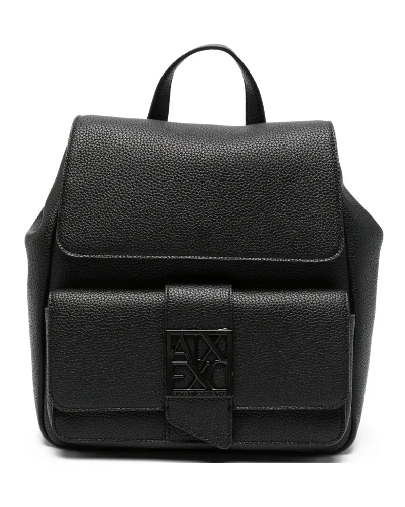 Armani Exchange Suzy pebbled leather backpack - Schwarz Schwarz