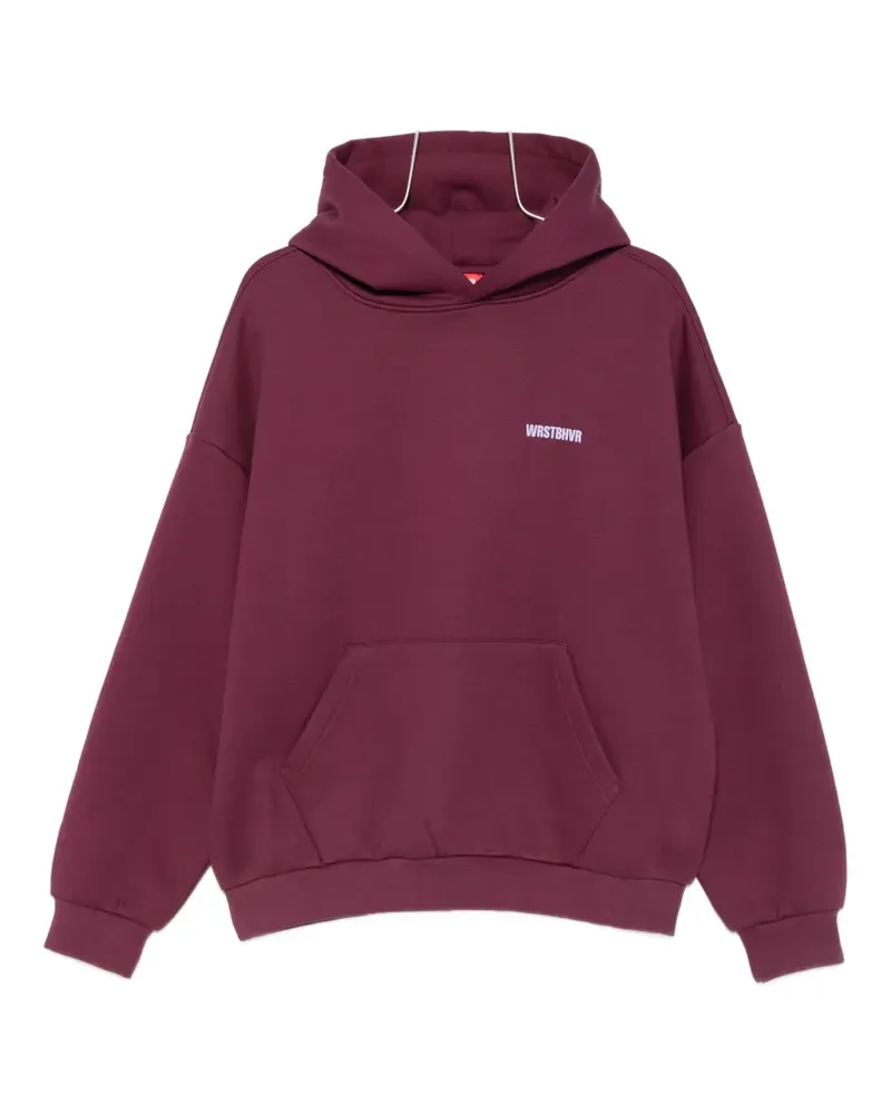 WRSTBHVR logo-print hoodie - Violett Violett