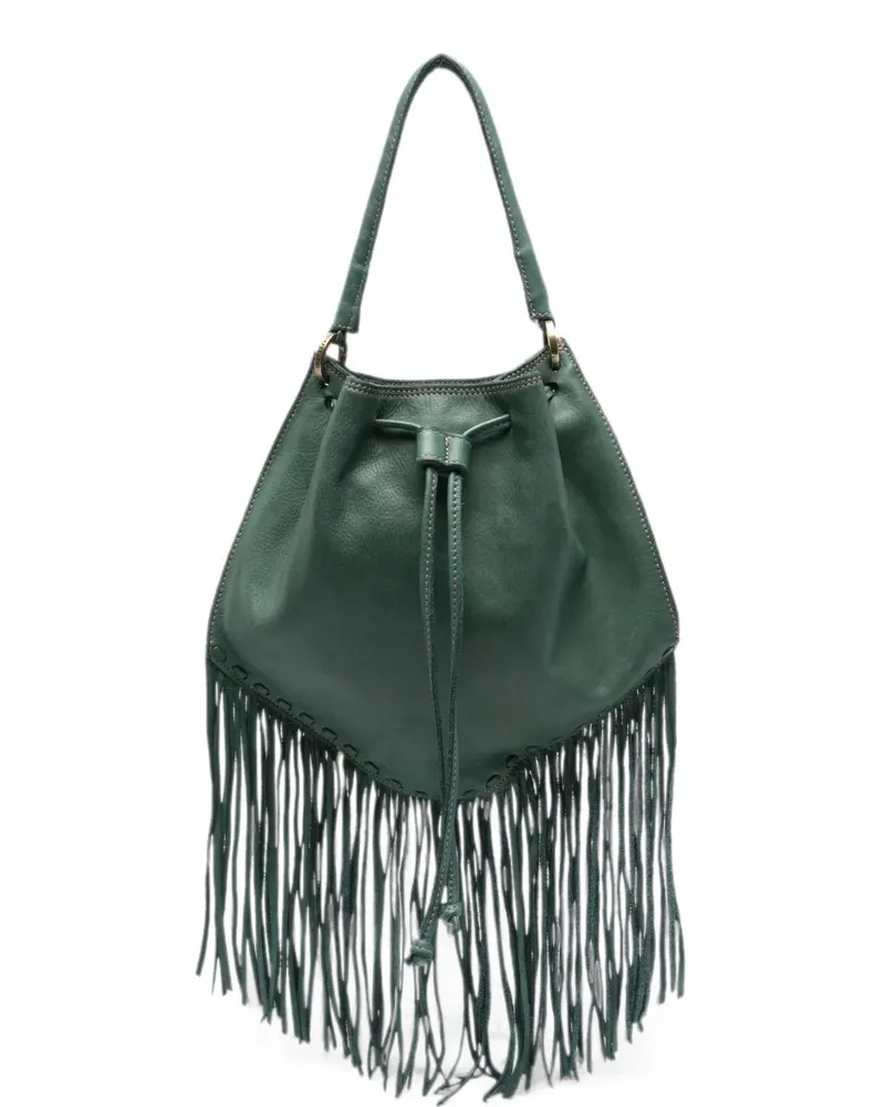 Caterina Lucchi Adelaide fringe-trimmed leather shoulder bag - Grün Grün