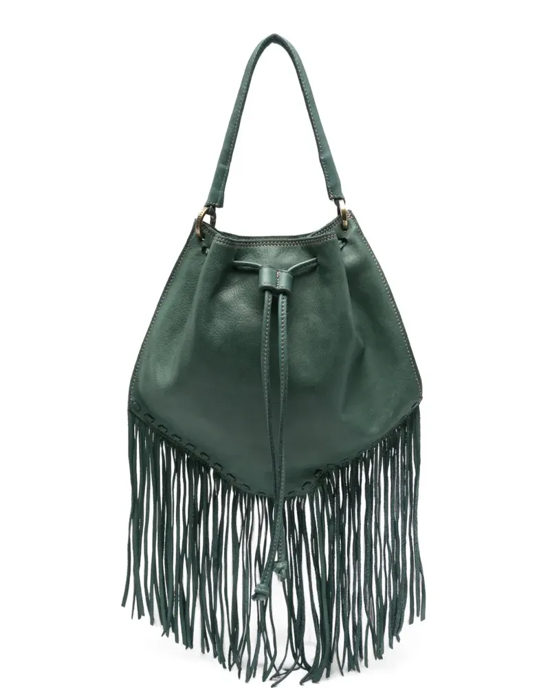 Caterina Lucchi Adelaide fringe-trimmed leather shoulder bag - Grün Grün