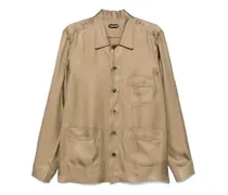 Hemd aus Seidentwill - Grün