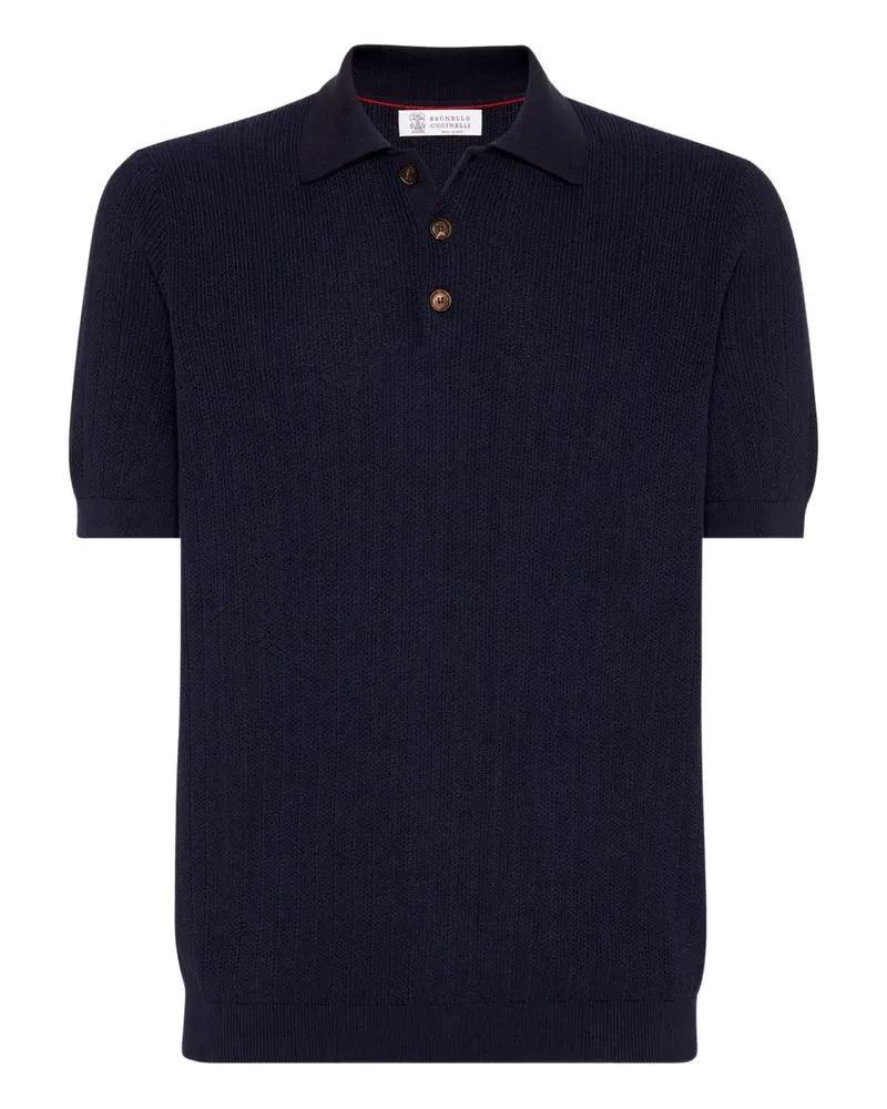 Brunello Cucinelli Klassisches Poloshirt - Blau Blau