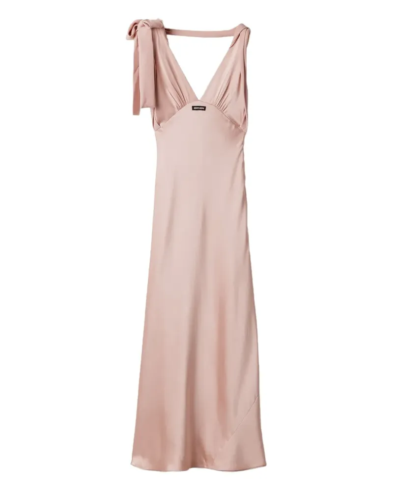 Miu Miu Maxikleid aus Satin - Rosa Rosa
